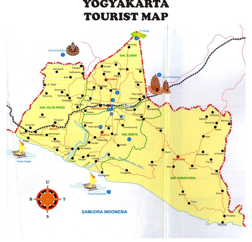 Peta Lokasi Tempat Wisata Di Yogyakarta